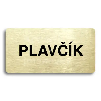 Piktogram "PLAVK" - zlat tabulka - ern tisk bez rmeku