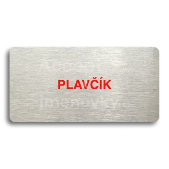 Piktogram "PLAVK" - stbrn tabulka - barevn tisk bez rmeku