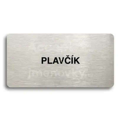 Piktogram "PLAVK" - stbrn tabulka - ern tisk bez rmeku