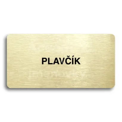 Piktogram "PLAVK" - zlat tabulka - ern tisk bez rmeku