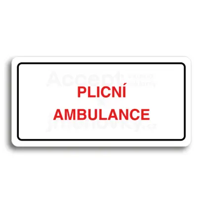 Piktogram "PLICN AMBULANCE" - bl tabulka - barevn tisk