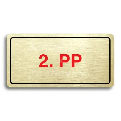 Piktogram "2. PODZEMN PODLA" - zlat tabulka - barevn tisk