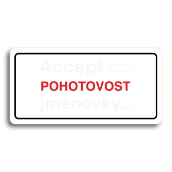 Piktogram "POHOTOVOST" - bl tabulka - barevn tisk