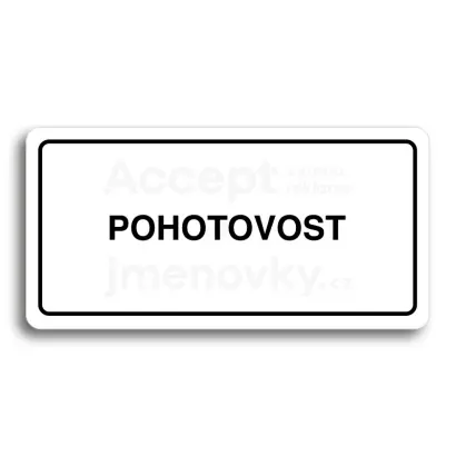 Piktogram "POHOTOVOST" - bl tabulka - ern tisk