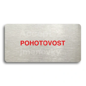 Piktogram "POHOTOVOST" - stbrn tabulka - barevn tisk bez rmeku