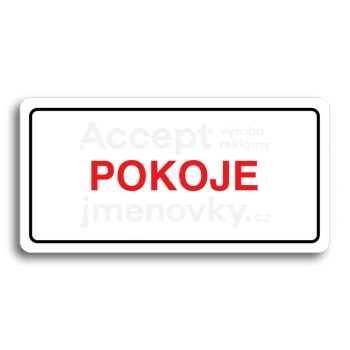 Piktogram "POKOJE" - bl tabulka - barevn tisk