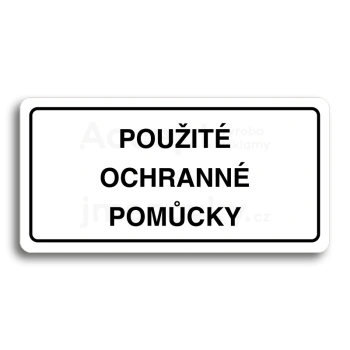 Piktogram "POUIT OCHRANN POMCKY" - bl tabulka - ern tisk