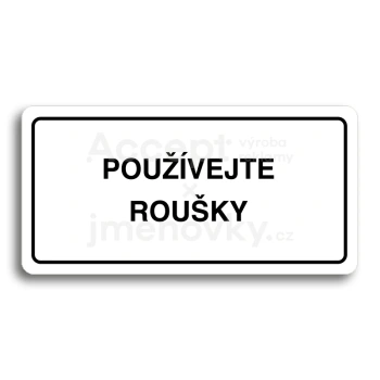 Piktogram "POUVEJTE ROUKY" - bl tabulka - ern tisk