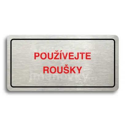 Piktogram "POUVEJTE ROUKY" - stbrn tabulka - barevn tisk