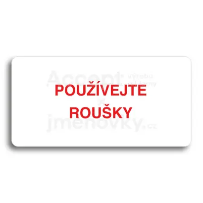 Piktogram "POUVEJTE ROUKY" - bl tabulka - barevn tisk bez rmeku