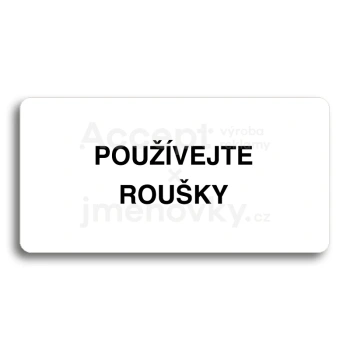 Piktogram "POUVEJTE ROUKY" - bl tabulka - ern tisk bez rmeku