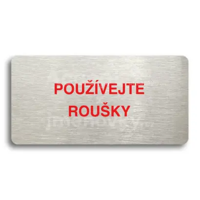 Piktogram "POUVEJTE ROUKY" - stbrn tabulka - barevn tisk bez rmeku