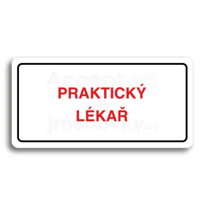 Piktogram "PRAKTICK LKA" - bl tabulka - barevn tisk