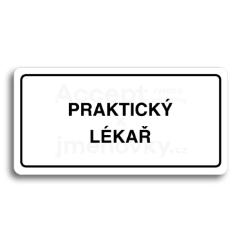 Piktogram "PRAKTICK LKA" - bl tabulka - ern tisk