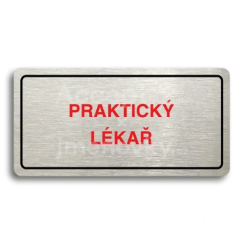 Piktogram "PRAKTICK LKA" - stbrn tabulka - barevn tisk