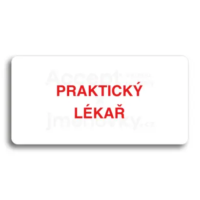 Piktogram "PRAKTICK LKA" - bl tabulka - barevn tisk bez rmeku