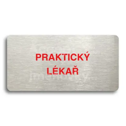 Piktogram "PRAKTICK LKA" - stbrn tabulka - barevn tisk bez rmeku