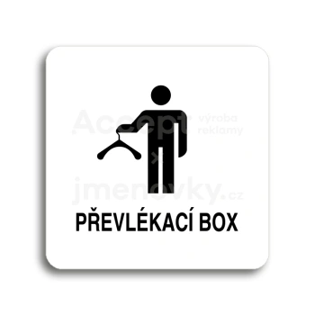 Piktogram "pevlkac box II" - bl tabulka - ern tisk bez rmeku