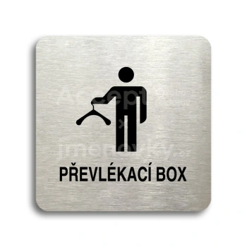 Piktogram "pevlkac box II" - stbrn tabulka - ern tisk bez rmeku