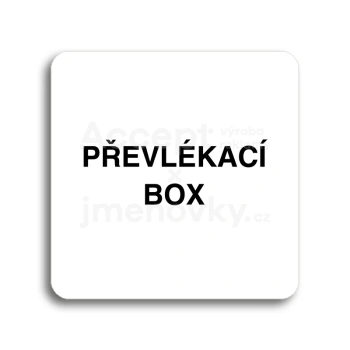 Piktogram "pevlkac box" - bl tabulka - ern tisk bez rmeku