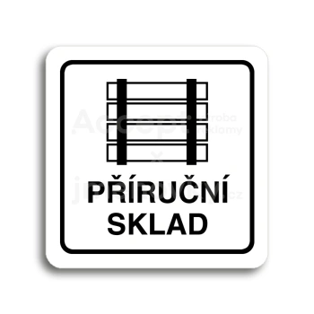 Piktogram "prun sklad" - bl tabulka - ern tisk