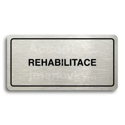 Piktogram "REHABILITACE" - stbrn tabulka - ern tisk