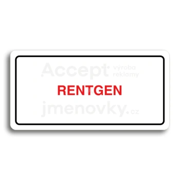 Piktogram "RENTGEN" - bl tabulka - barevn tisk