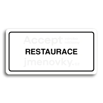 Piktogram "RESTAURACE" - bl tabulka - ern tisk