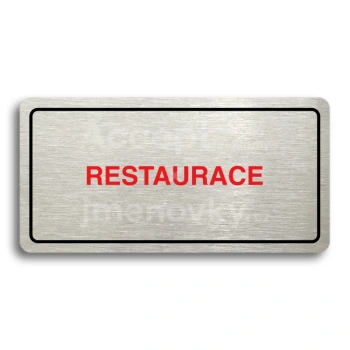 Piktogram "RESTAURACE" - stbrn tabulka - barevn tisk