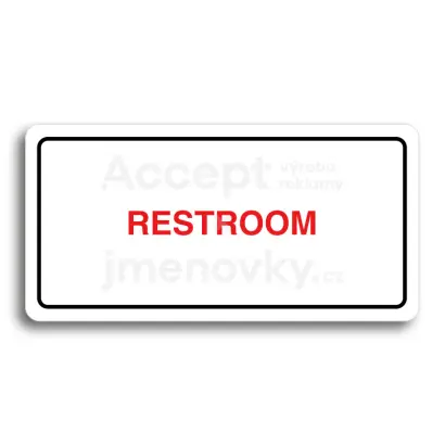 Piktogram "RESTROOM II" - bl tabulka - barevn tisk