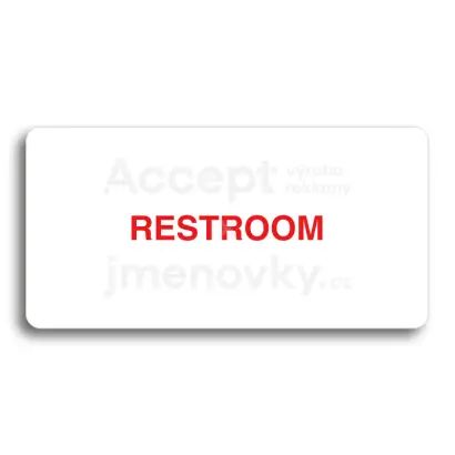 Piktogram "RESTROOM II" - bl tabulka - barevn tisk bez rmeku