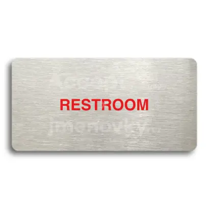 Piktogram "RESTROOM II" - stbrn tabulka - barevn tisk bez rmeku