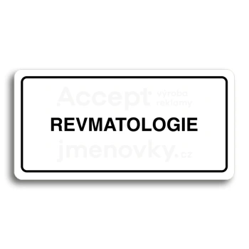 Piktogram "REVMATOLOGIE" - bl tabulka - ern tisk