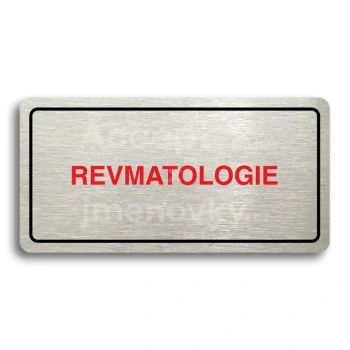 Piktogram "REVMATOLOGIE" - stbrn tabulka - barevn tisk