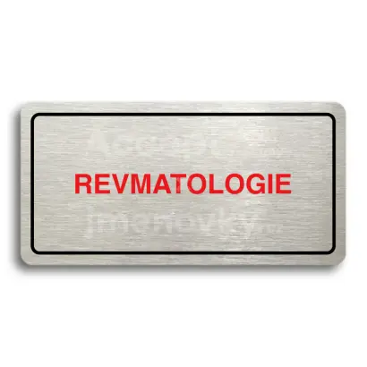 Piktogram "REVMATOLOGIE" - stbrn tabulka - barevn tisk