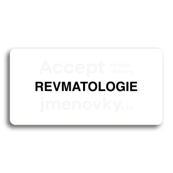 Piktogram "REVMATOLOGIE" - bl tabulka - ern tisk bez rmeku