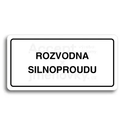 Piktogram "ROZVODNA SLABOPROUDU" - bl tabulka - ern tisk