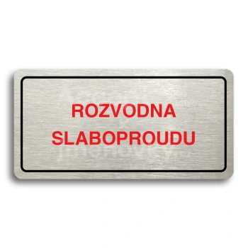 Piktogram "ROZVODNA SLABOPROUDU" - stbrn tabulka - barevn tisk