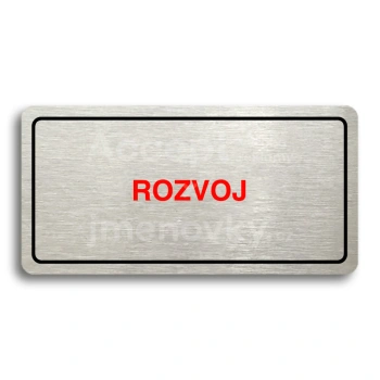 Piktogram "ROZVOJ" - stbrn tabulka - barevn tisk