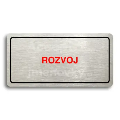 Piktogram "ROZVOJ" - stbrn tabulka - barevn tisk