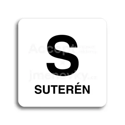 Piktogram "S sutern" - bl tabulka - ern tisk bez rmeku