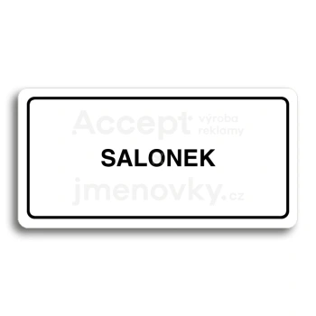 Piktogram "SALONEK" - bl tabulka - ern tisk