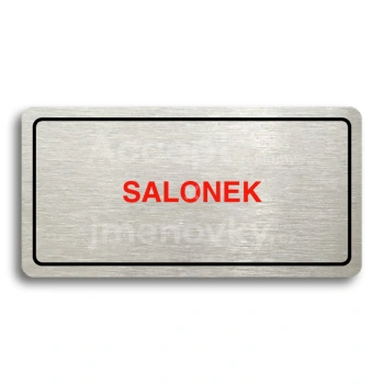 Piktogram "SALONEK" - stbrn tabulka - barevn tisk