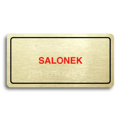 Piktogram "SALONEK" - zlat tabulka - barevn tisk