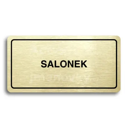 Piktogram "SALONEK" - zlat tabulka - ern tisk