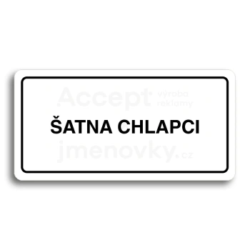 Piktogram "ATNA CHLAPCI" - bl tabulka - ern tisk