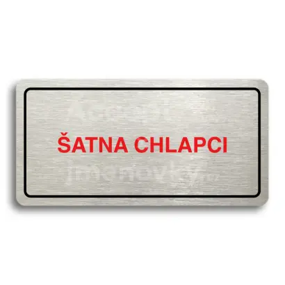 Piktogram "ATNA CHLAPCI" - stbrn tabulka - barevn tisk