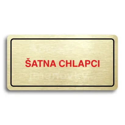 Piktogram "ATNA CHLAPCI" - zlat tabulka - barevn tisk