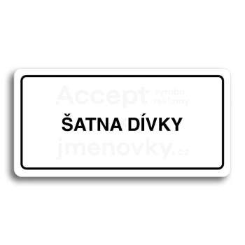 Piktogram "ATNA DVKY" - bl tabulka - ern tisk