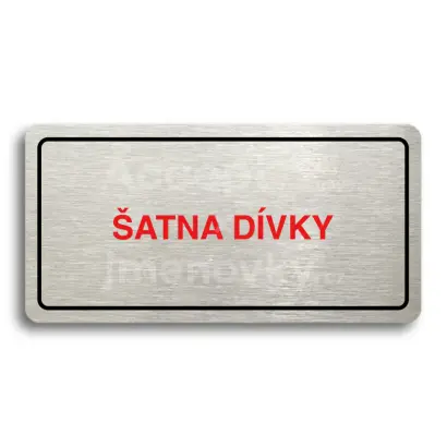 Piktogram "ATNA DVKY" - stbrn tabulka - barevn tisk